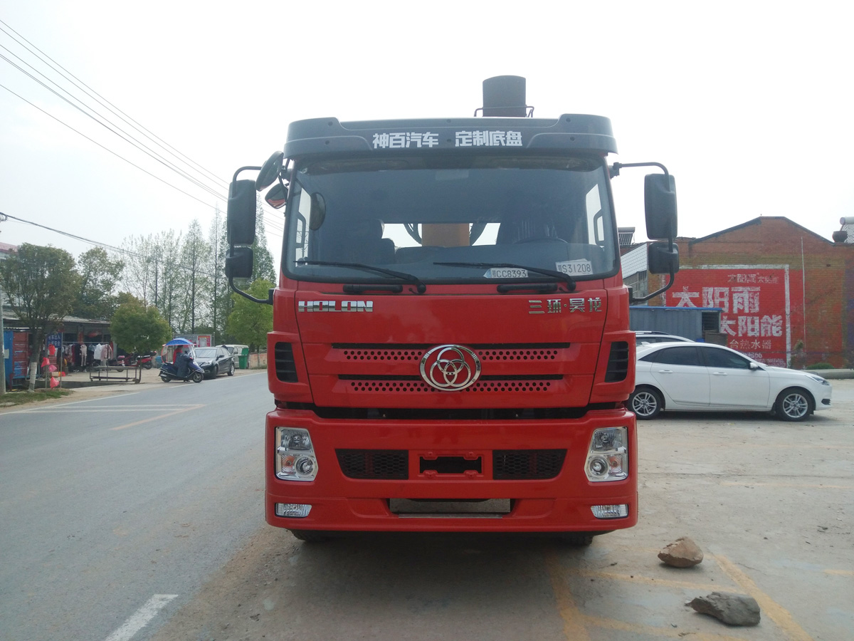 國六三環T280昊龍駕駛室后雙橋上裝徐工14噸直臂式吊機隨車吊